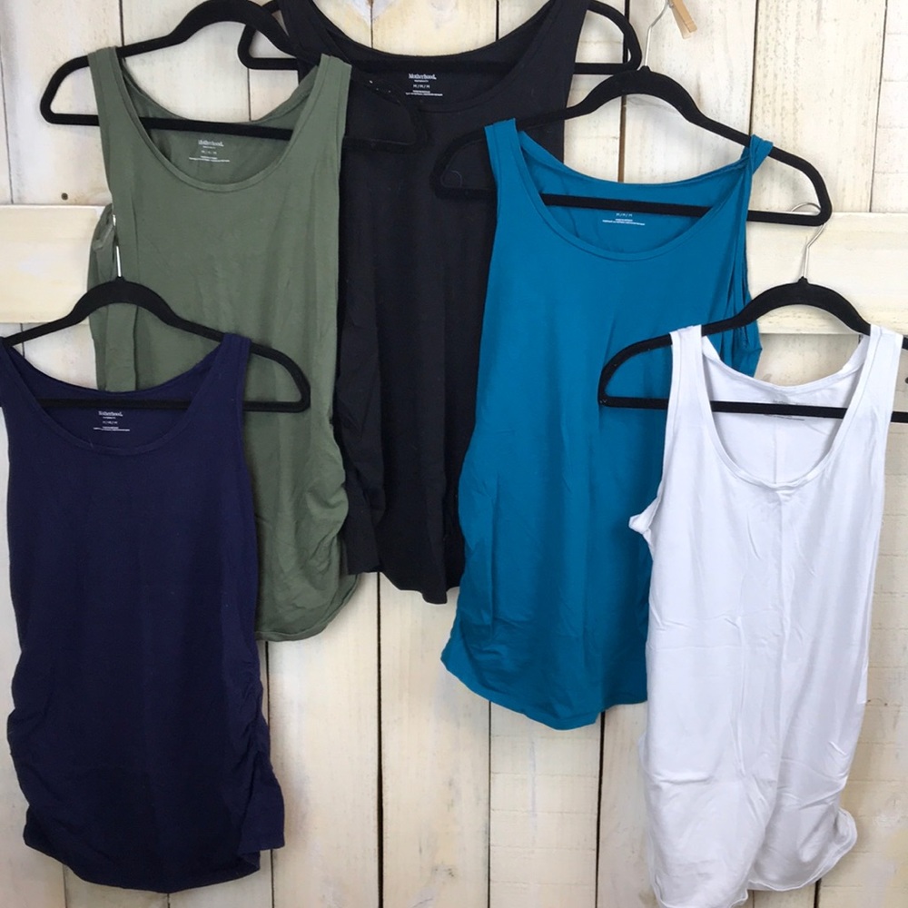 Motherhood maternity rouched tanks